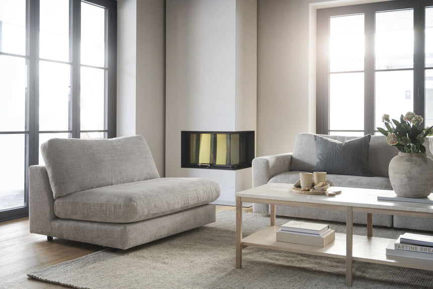 ORWEL Couchtisch Beige/Weiß pigmentiert 140x60x45cm - ZEN ZONE Furniture