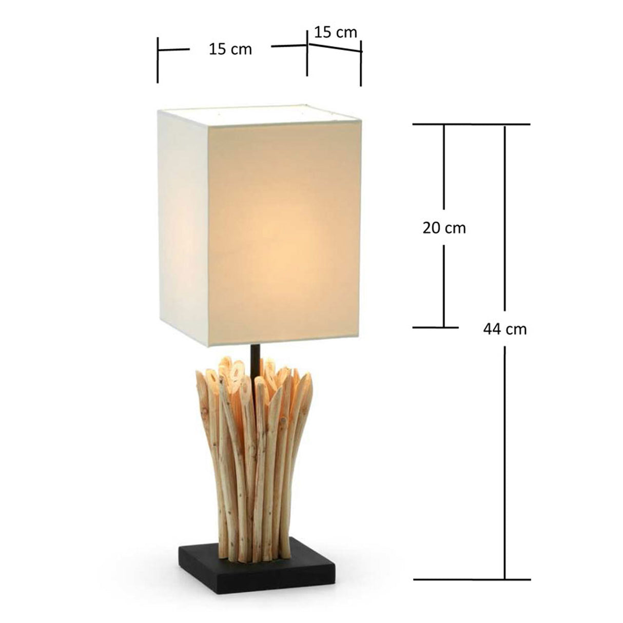 Boop Tischlampe aus massivem Rotholz und Kautschuk - ZEN ZONE Furniture