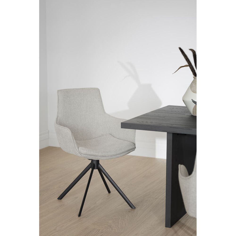 LOWELL Esszimmerstuhl Grau/Schwarz 59x58x86cm - ZEN ZONE