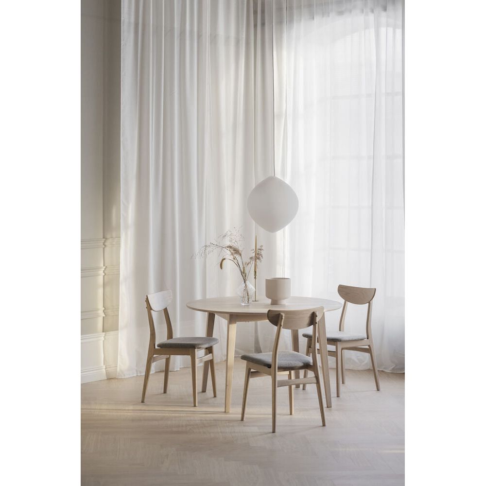 RODHAM Esszimmerstuhl Weiß pigmentiert/hellgrau 44x51x82cm - ZEN ZONE