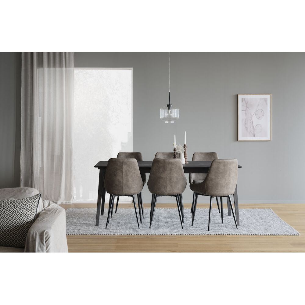 SIERRA Esszimmerstuhl Maulwurf/schwarz 49x55x85cm - ZEN ZONE