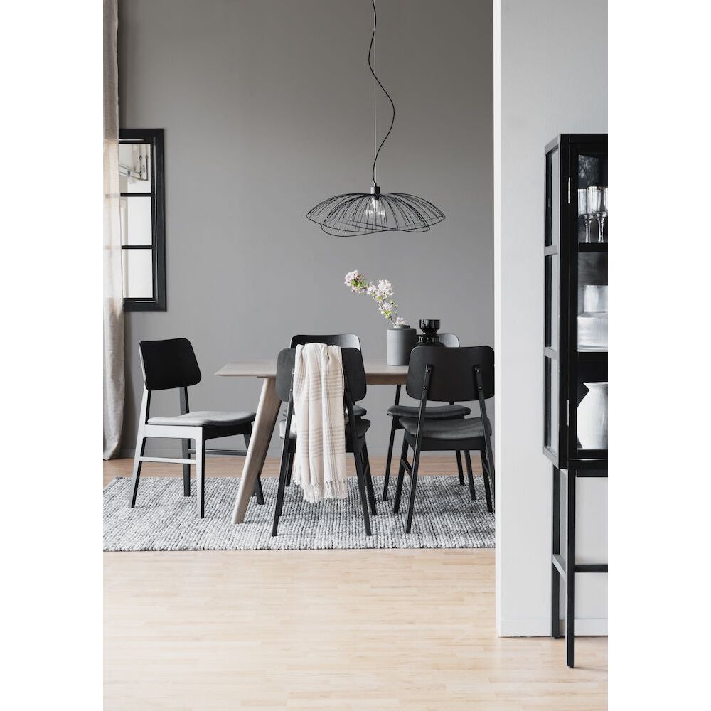 NAGANO Esszimmerstuhl Schwarz/dunkelgrau 50x51x85cm - ZEN ZONE