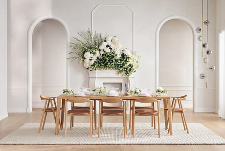 Swing Esstischstuhl aus geölter Eiche – Gepolstert, Leder, Cognac - ZEN ZONE Furniture