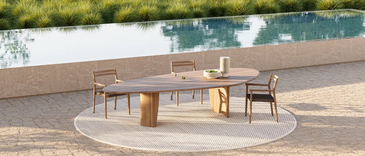 Florence Gartenstuhl aus Teakholz und Seil in Walnuss - ZEN ZONE Furniture