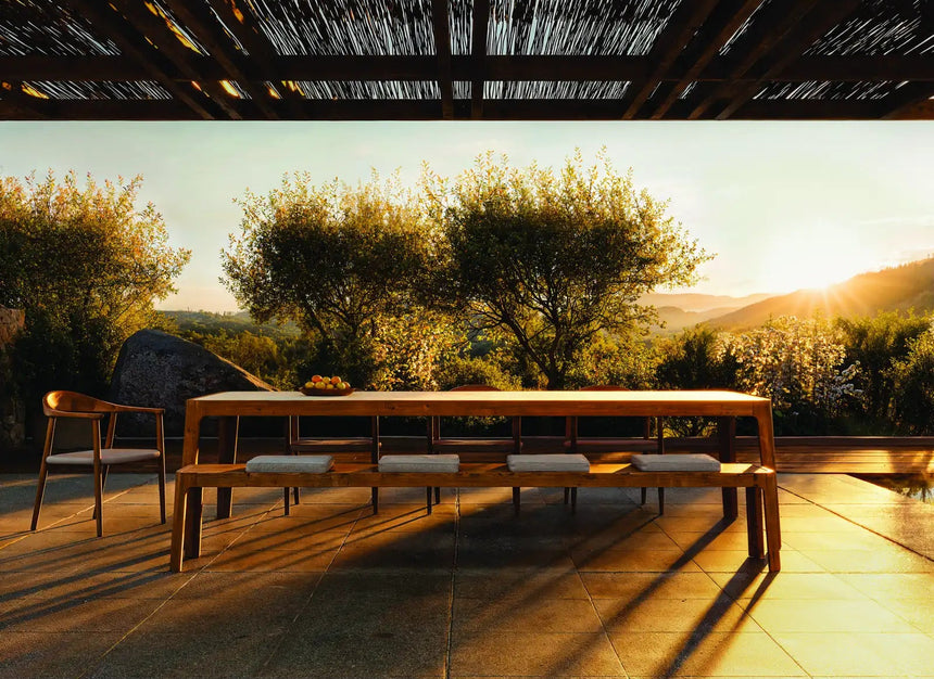 Gartentisch Positano aus Teakholz in Natur - ZEN ZONE Furniture