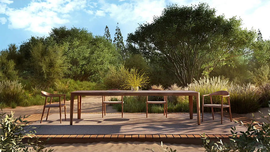 Positano Gartentisch aus Teakholz mit Keramikplatte, 300×110×75 cm - ZEN ZONE Furniture