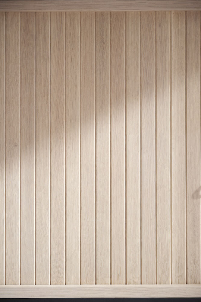 HADDINGTON Sideboard Weiß pigmentiert/Schwarz 142x45x71cm - ZEN ZONE Furniture