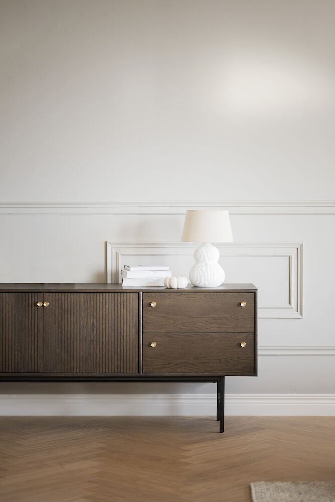 CLEARBROOK Sideboard Braun/Schwarz 160x42x75cm - ZEN ZONE Furniture