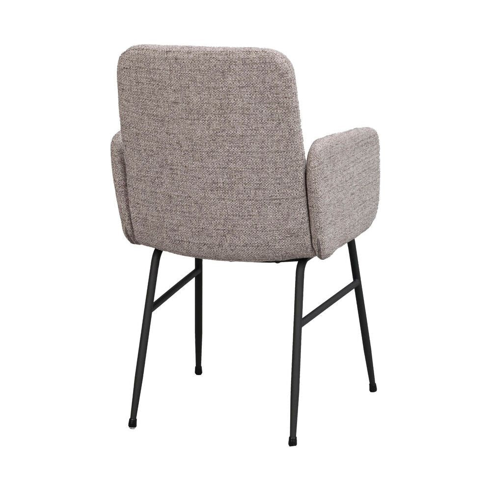 CONKLIN Essstuhl Dunkelbeige/schwarz 54x61x87cm - ZEN ZONE Furniture