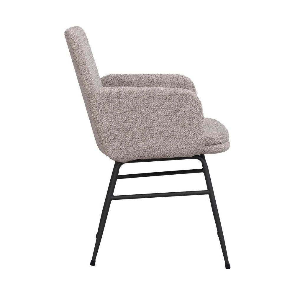 CONKLIN Essstuhl Dunkelbeige/schwarz 54x61x87cm - ZEN ZONE Furniture