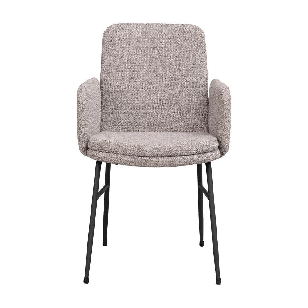 CONKLIN Essstuhl Dunkelbeige/schwarz 54x61x87cm - ZEN ZONE Furniture