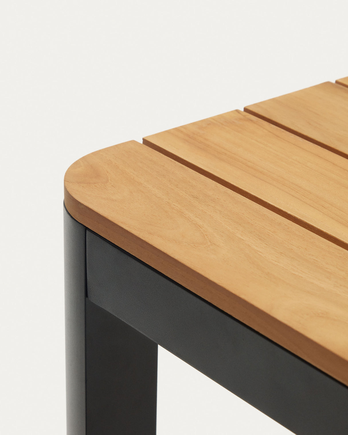 Bona Tisch 100% outdoor massives Teakholz und Aluminium in Schwarz 160 x 90 cm - ZEN ZONE Furniture