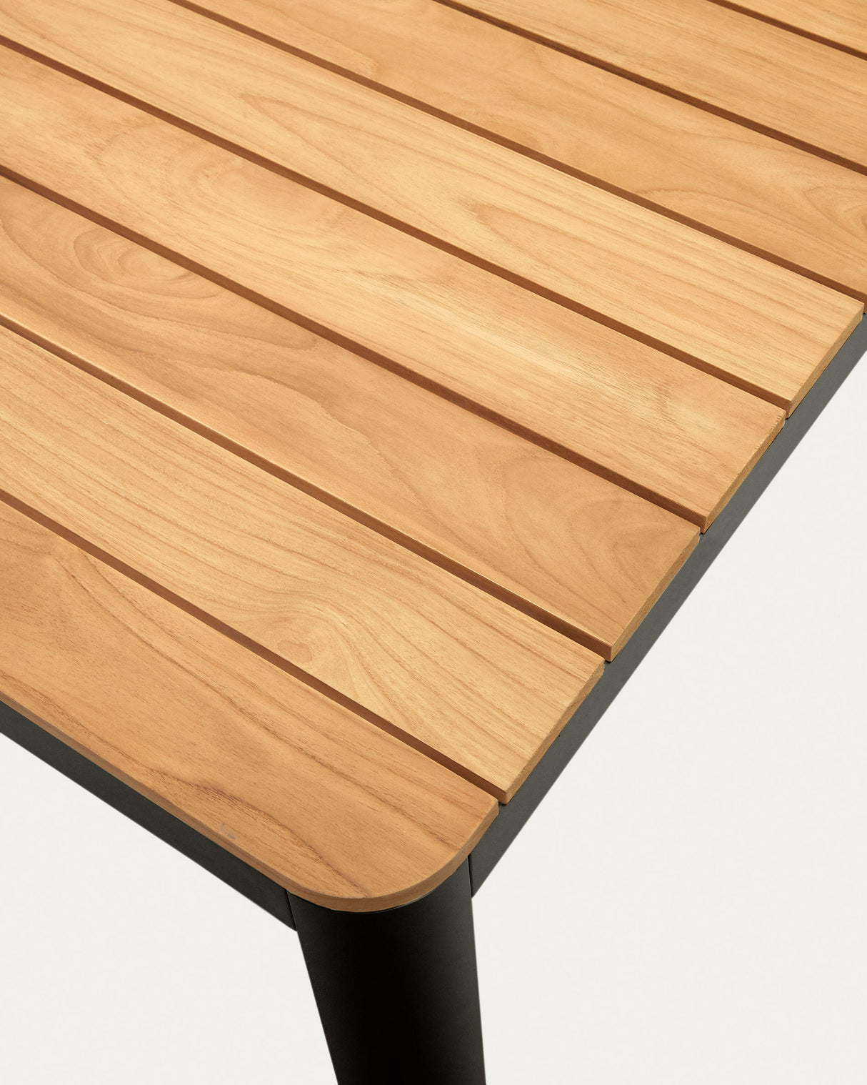 Bona Tisch 100% outdoor massives Teakholz und Aluminium in Schwarz 200 x 100 cm - ZEN ZONE Furniture