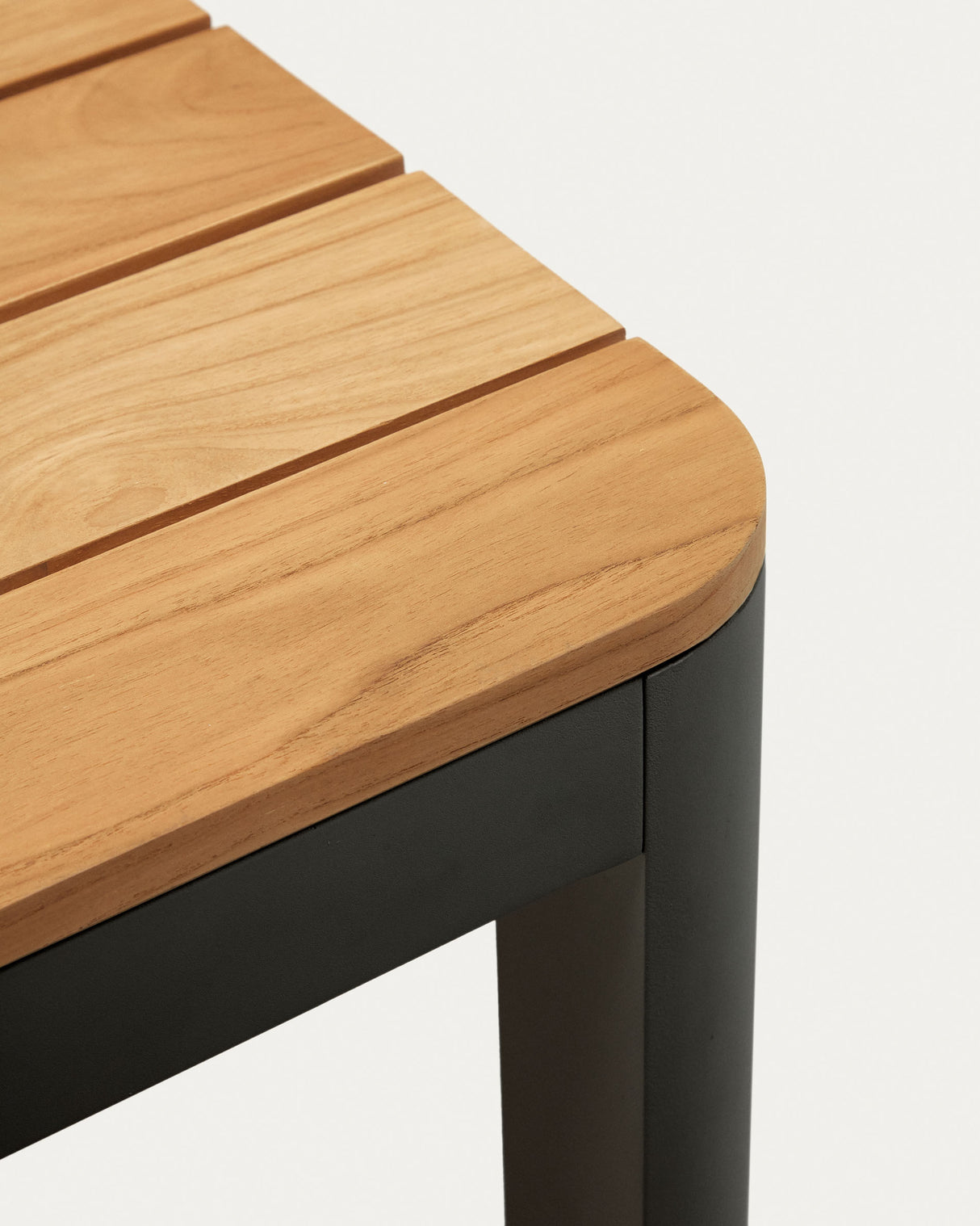 Bona Tisch 100% outdoor massives Teakholz und Aluminium in Schwarz 200 x 100 cm - ZEN ZONE Furniture