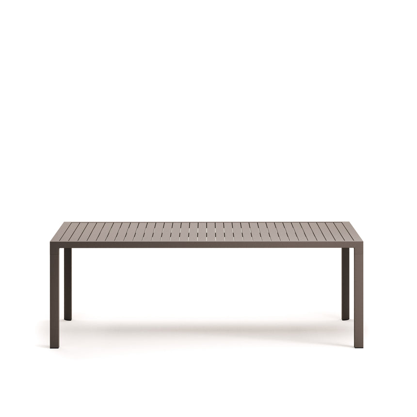 Gartentisch Culip aus Aluminium mit braunem Finish 220 x 100 cm - ZEN ZONE Furniture