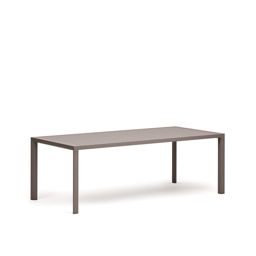 Gartentisch Culip aus Aluminium mit braunem Finish 220 x 100 cm - ZEN ZONE Furniture