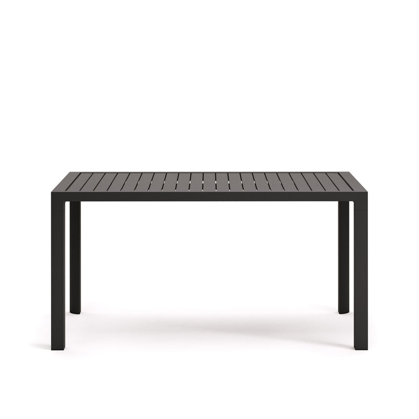 Gartentisch Culip aus Aluminium mit grauem Finish 150 x 77 cm - ZEN ZONE Furniture