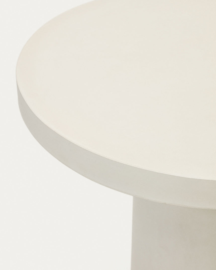 Aiguablava runder Tisch aus Zement in Weiß Ø 90 cm - ZEN ZONE Furniture