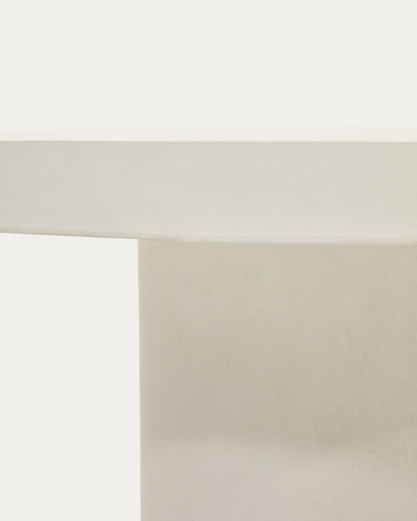 Aiguablava runder Tisch aus Zement in Weiß Ø 90 cm - ZEN ZONE Furniture
