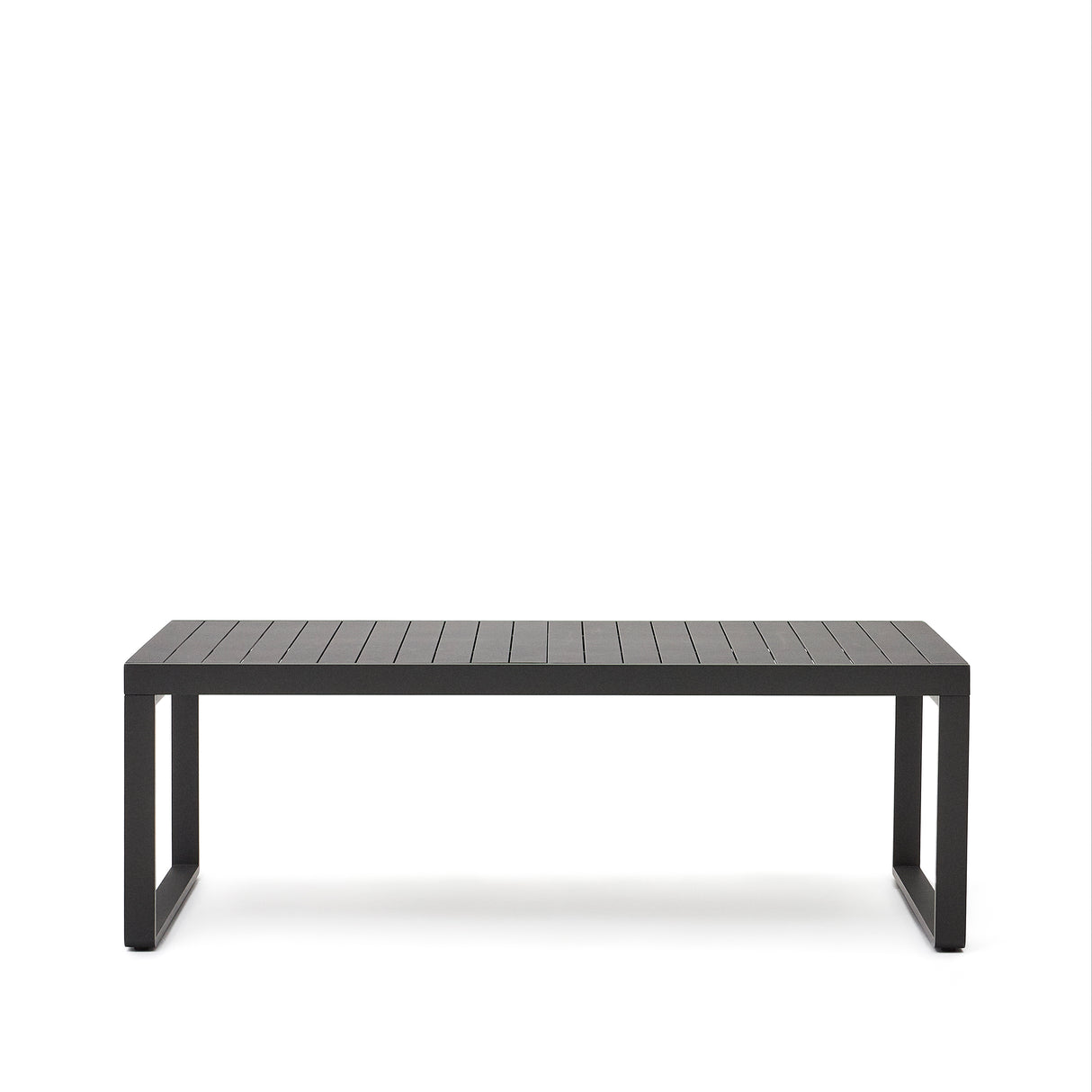 Galdana Aluminium-Gartentisch, ausziehbar, mit dunkelgrauem Finish, 220 (340) x 100 cm - ZEN ZONE Furniture