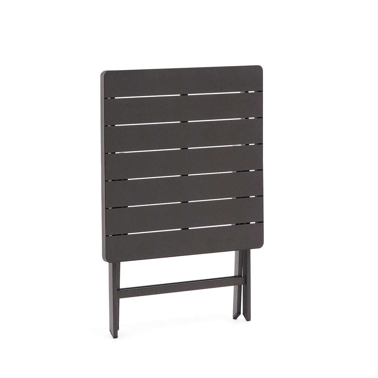Faltbarer Gartentisch Torreta aus Aluminium mit dunkelgrauem Finish 70 x 70 cm - ZEN ZONE Furniture