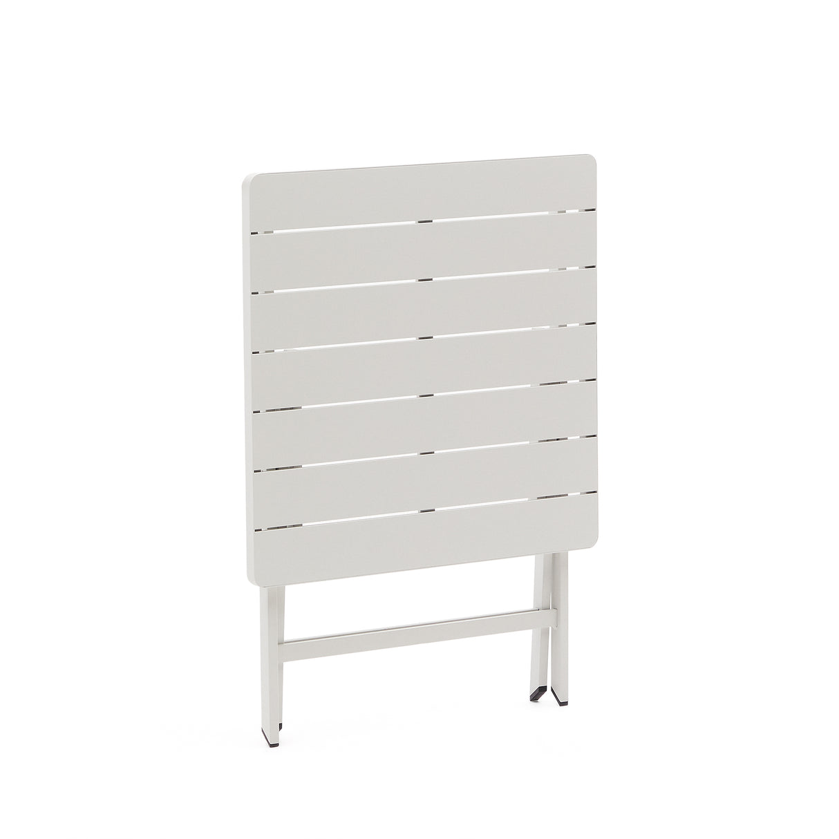 Faltbarer Gartentisch Torreta aus Aluminium mit hellgrauem Finish 70 x 70 cm - ZEN ZONE Furniture