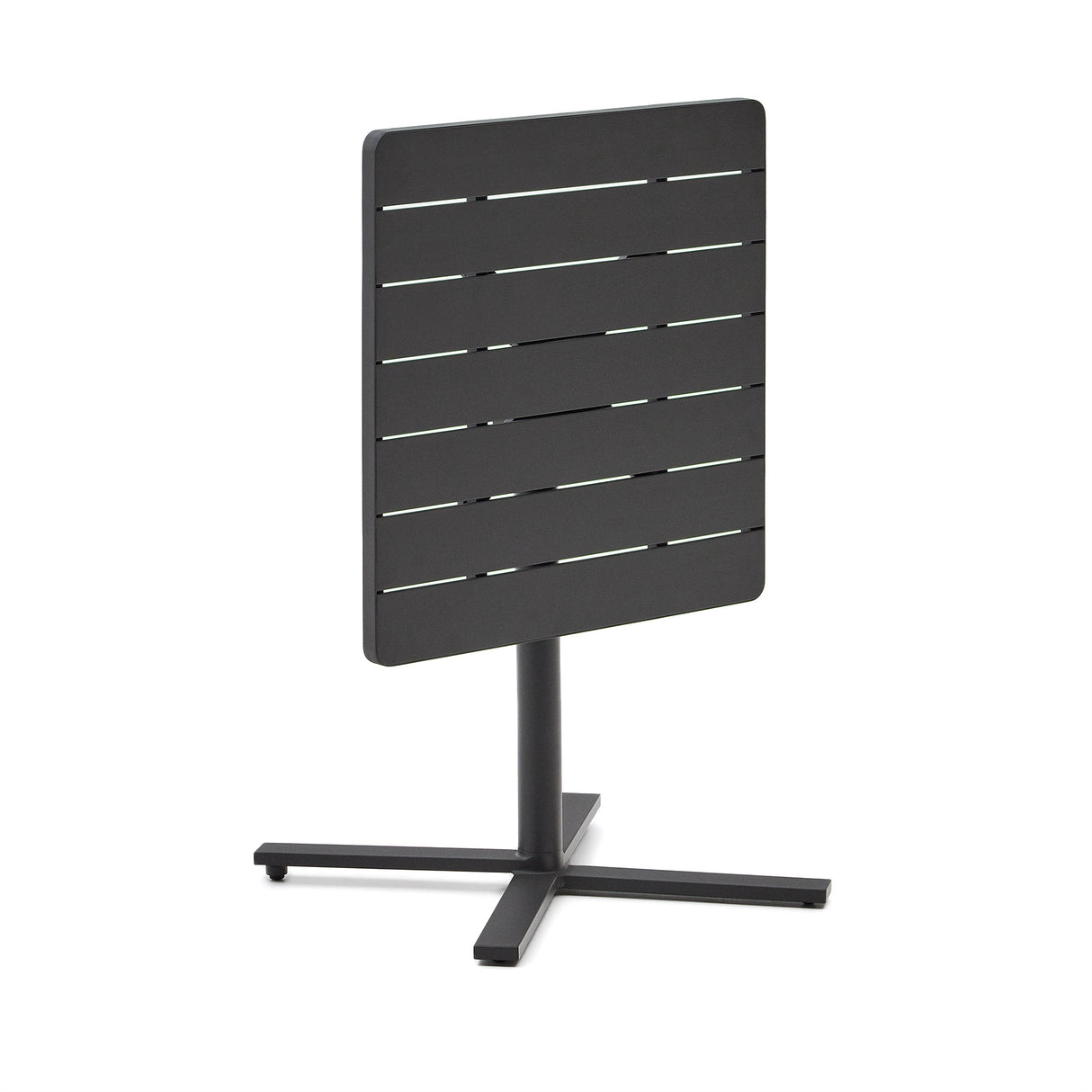 Faltbarer Außentisch Torreta aus Aluminium mit dunkelgrauem Finish 70 x 70 cm - ZEN ZONE Furniture