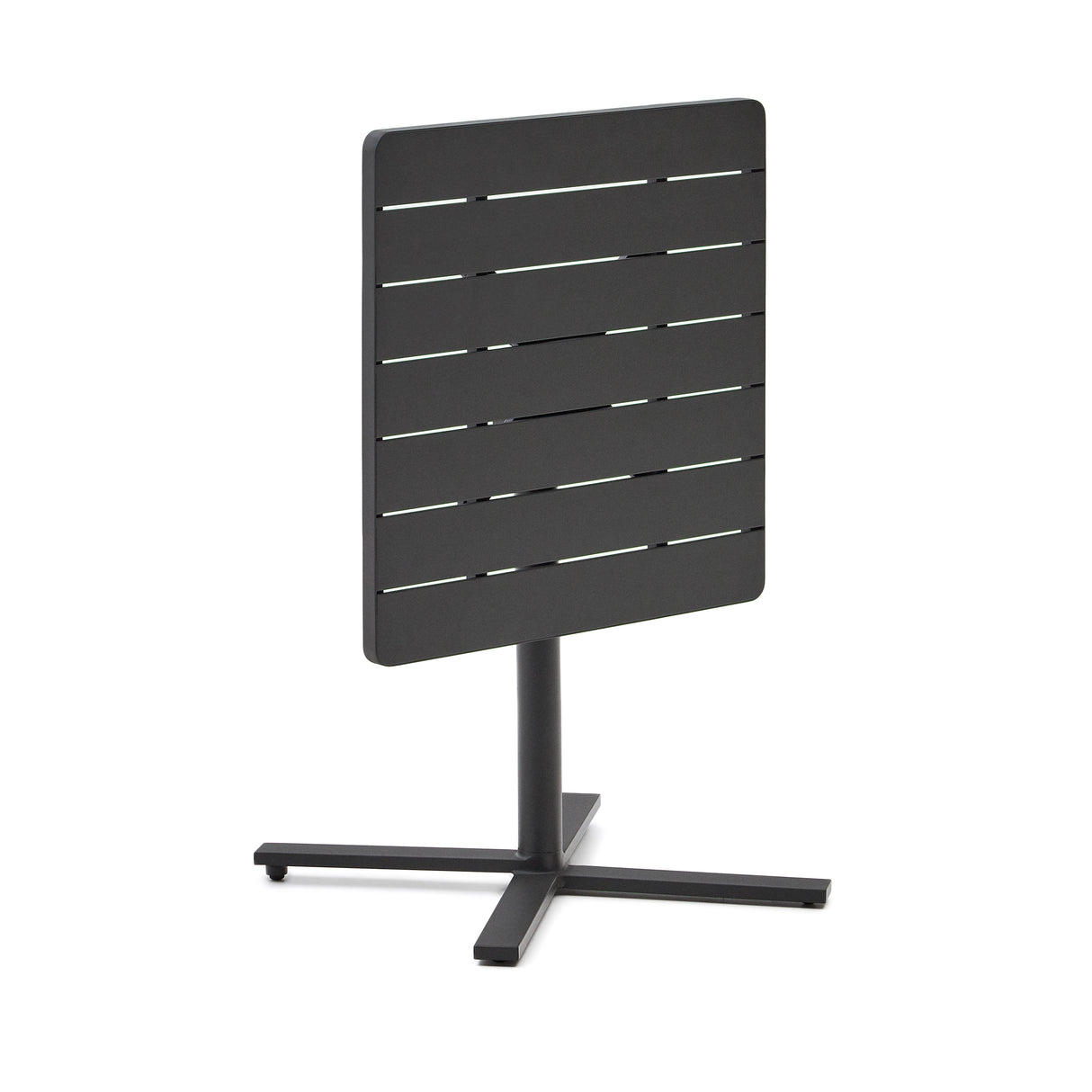 Faltbarer Außentisch Torreta aus Aluminium mit dunkelgrauem Finish 70 x 70 cm - ZEN ZONE Furniture