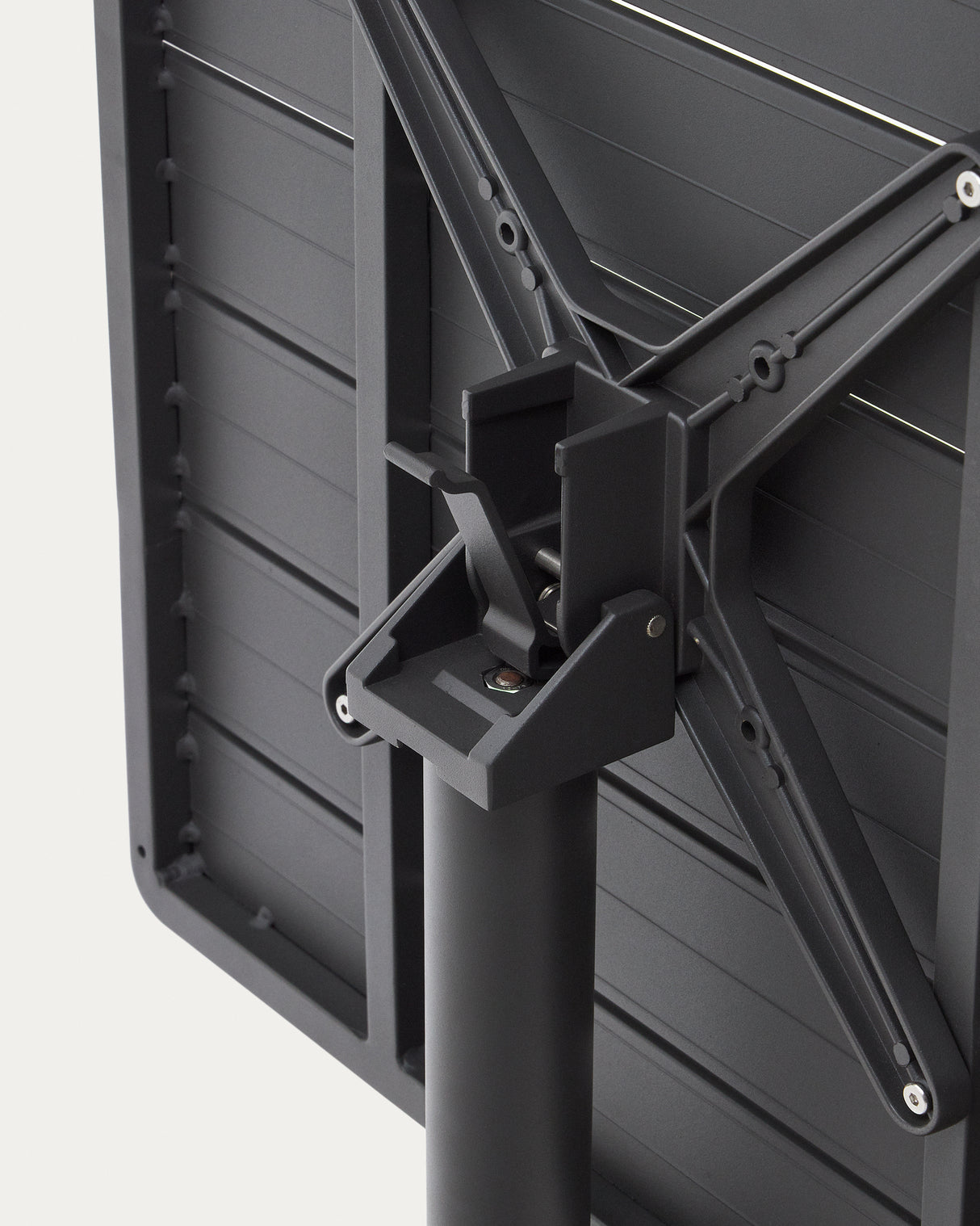 Faltbarer Außentisch Torreta aus Aluminium mit dunkelgrauem Finish 70 x 70 cm - ZEN ZONE Furniture