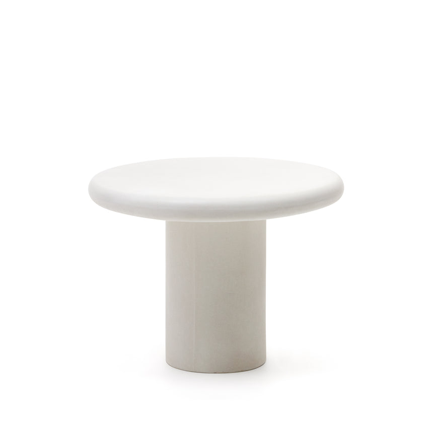 Addaia Tisch rund aus weißem Zement Ø 90 cm - ZEN ZONE Furniture