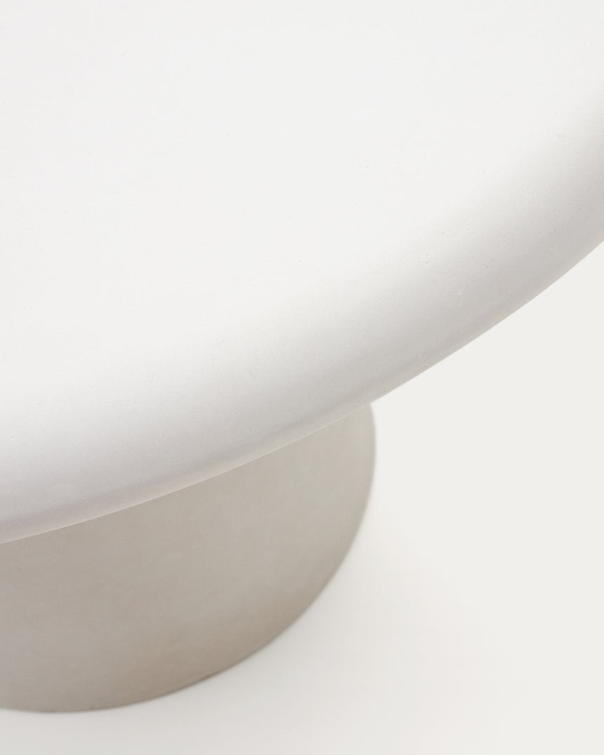 Addaia Tisch rund aus weißem Zement Ø 90 cm - ZEN ZONE Furniture