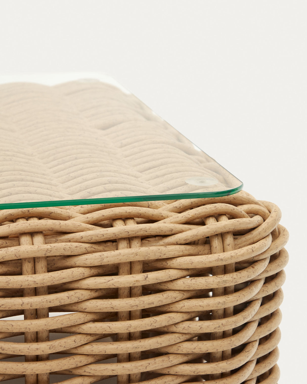 Couchtisch 100% für Outdoor aus Kunstrattan mit natürlichem Finish 110 x 60 cm - ZEN ZONE Furniture