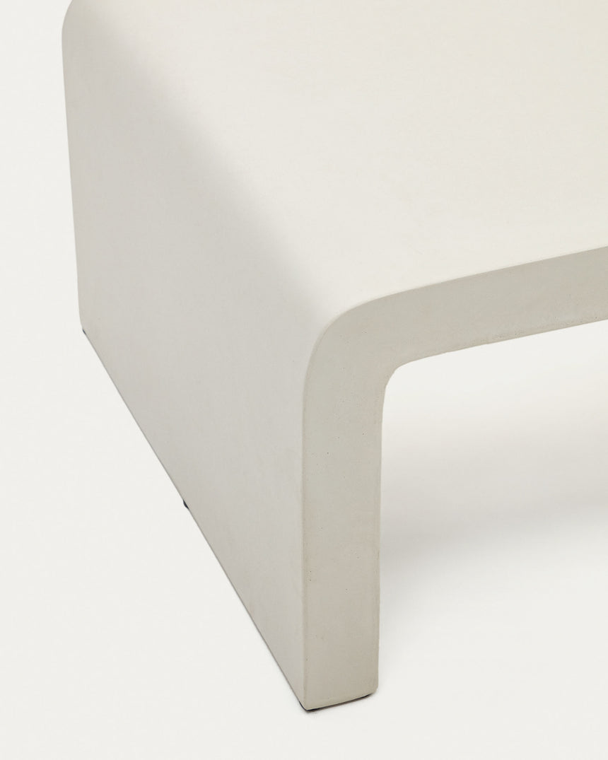 Aiguablava Couchtisch aus Zement in Weiß 135 x 65 cm - ZEN ZONE Furniture