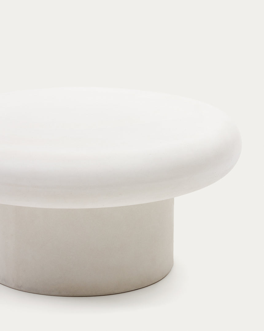 Addaia Couchtisch aus weißem Zement Ø 66 cm - ZEN ZONE Furniture