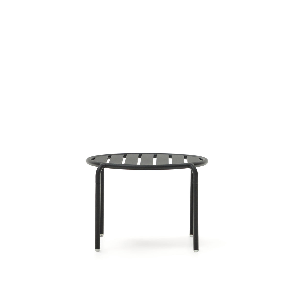 Gartenbeistelltisch Joncols aus Aluminium mit Finish in Grau Ø 60 cm - ZEN ZONE Furniture