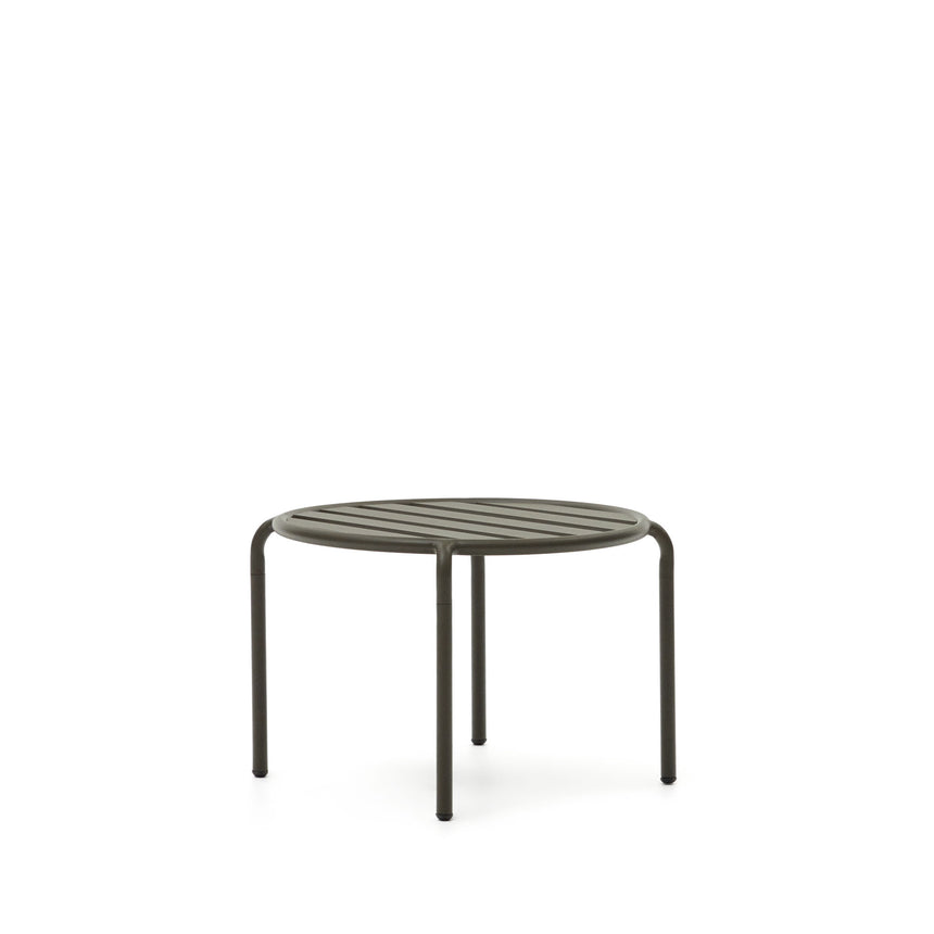Joncols Gartenbeistelltisch aus Aluminium mit Finish in Grün Ø 60 cm - ZEN ZONE Furniture