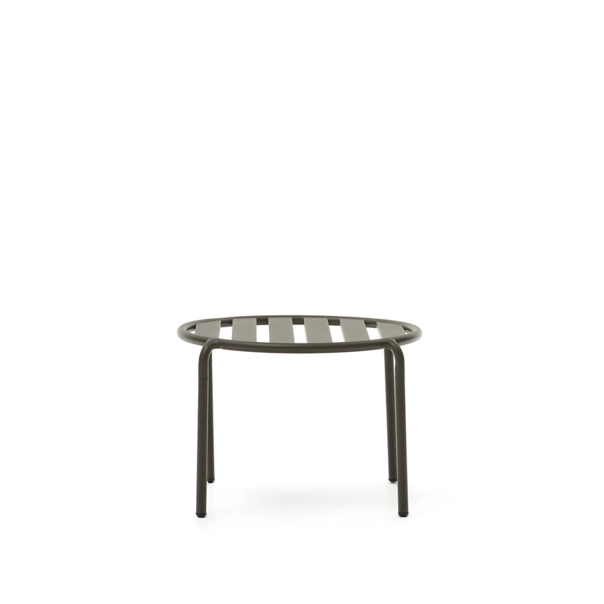 Joncols Gartenbeistelltisch aus Aluminium mit Finish in Grün Ø 60 cm - ZEN ZONE Furniture