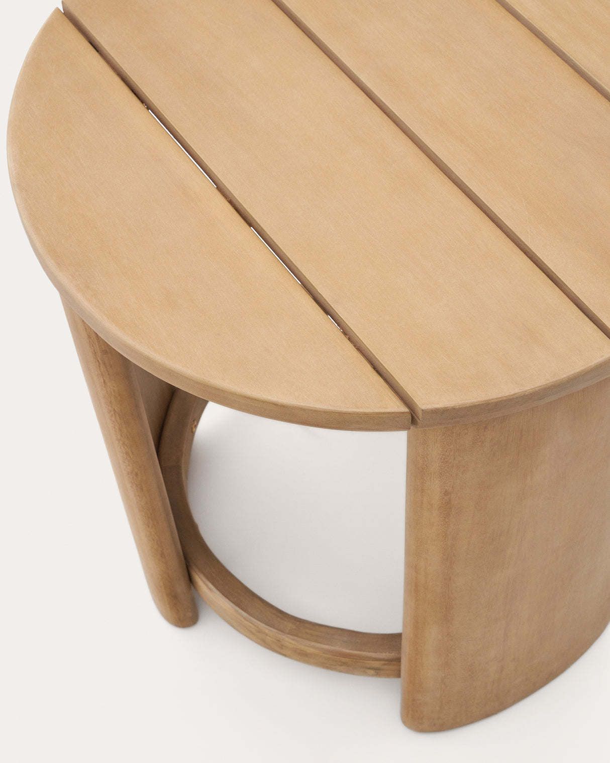 Xoriguer Beistelltisch aus massivem Eukalyptusholz FSC 100% Ø 56 cm - ZEN ZONE Furniture