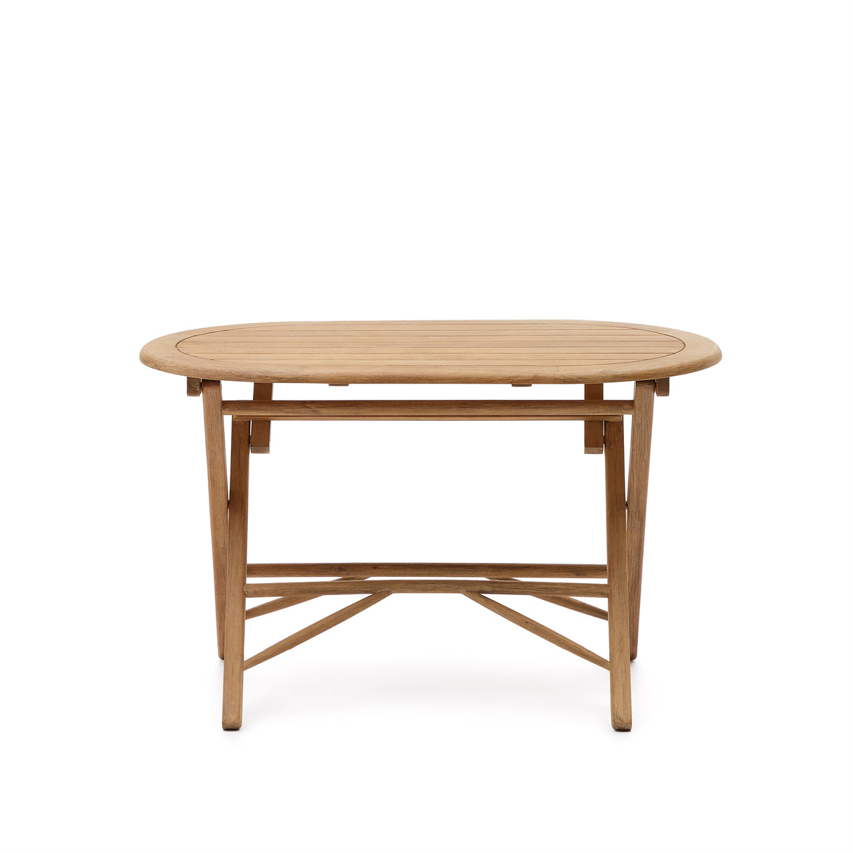 Klapptisch Dandara aus massivem Akazienholz in Naturoptik Ø 120 x 60 cm FSC 100% - ZEN ZONE Furniture