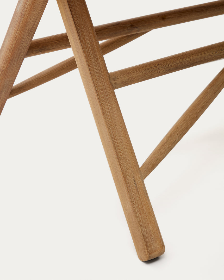 Klapptisch Dandara aus massivem Akazienholz in Naturoptik Ø 120 x 60 cm FSC 100% - ZEN ZONE Furniture