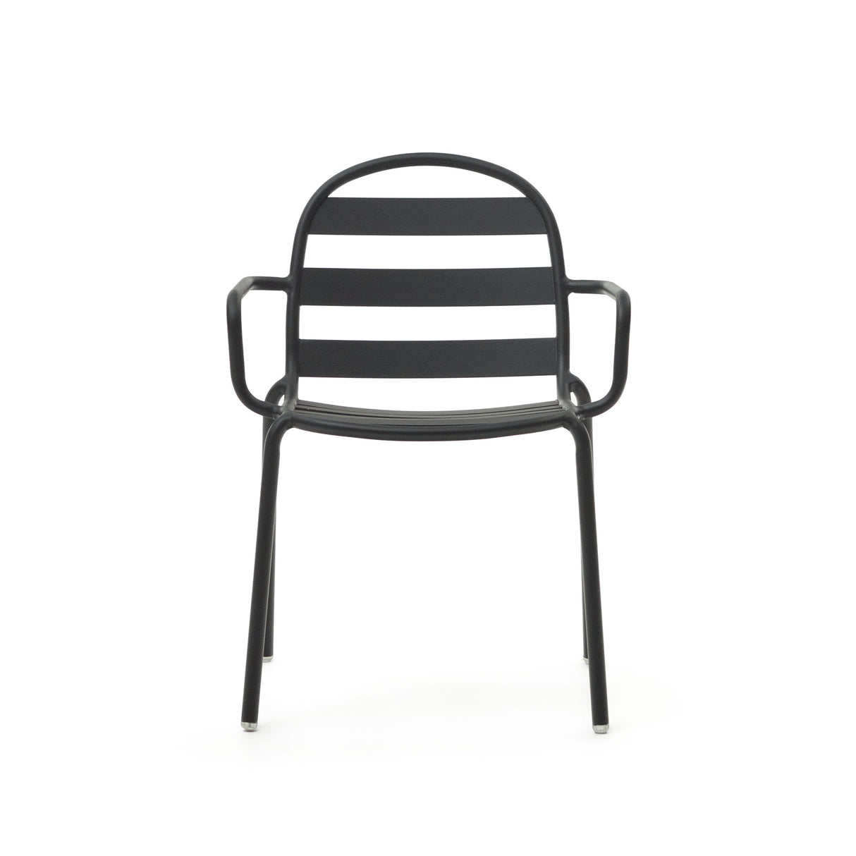 Joncols stapelbarer Gartenstuhl aus Aluminium mit Finish in Grau - ZEN ZONE Furniture