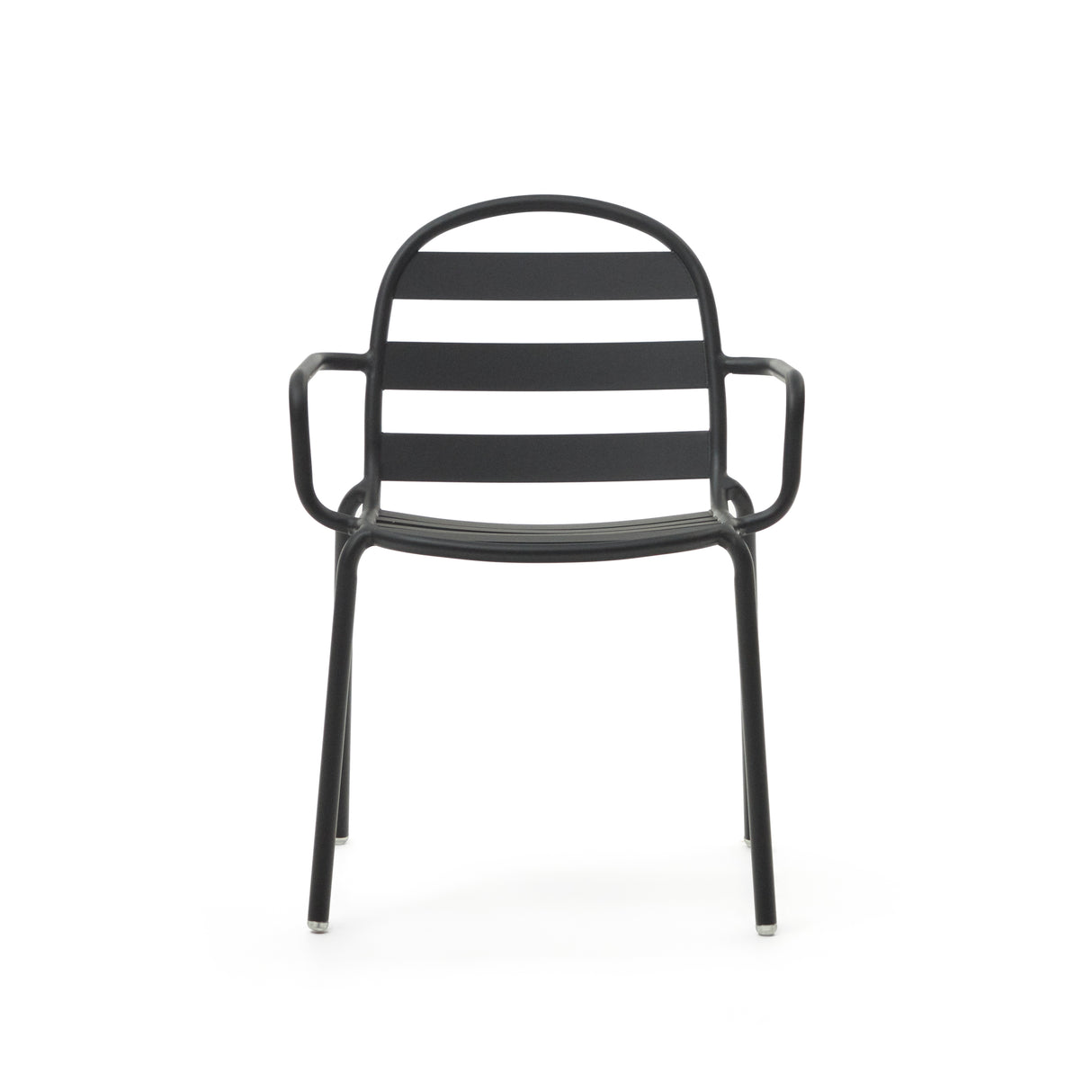 Joncols stapelbarer Gartenstuhl aus Aluminium mit Finish in Grau - ZEN ZONE Furniture