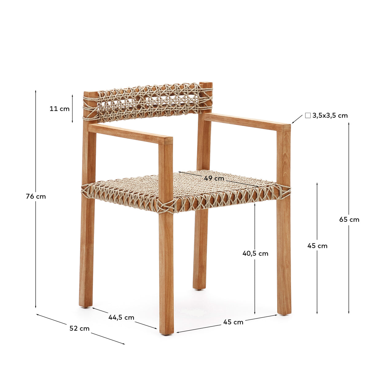 Giverola Stuhl aus massivem Teakholz - ZEN ZONE Furniture