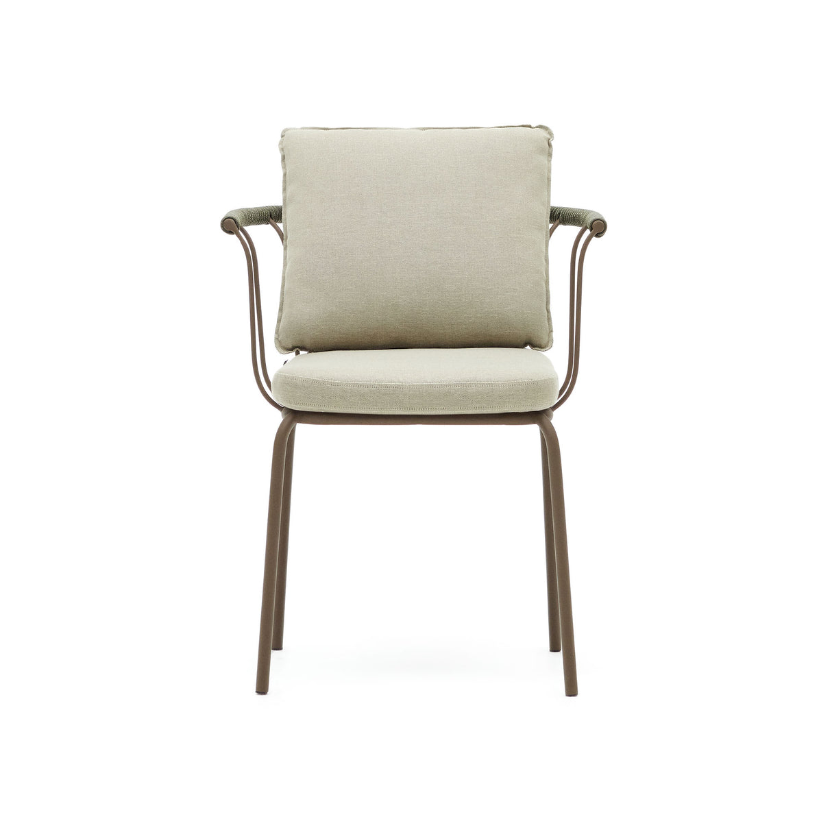 Salguer stapelbarer Stuhl aus Seil und Stahl mit Finish in Braun - ZEN ZONE Furniture