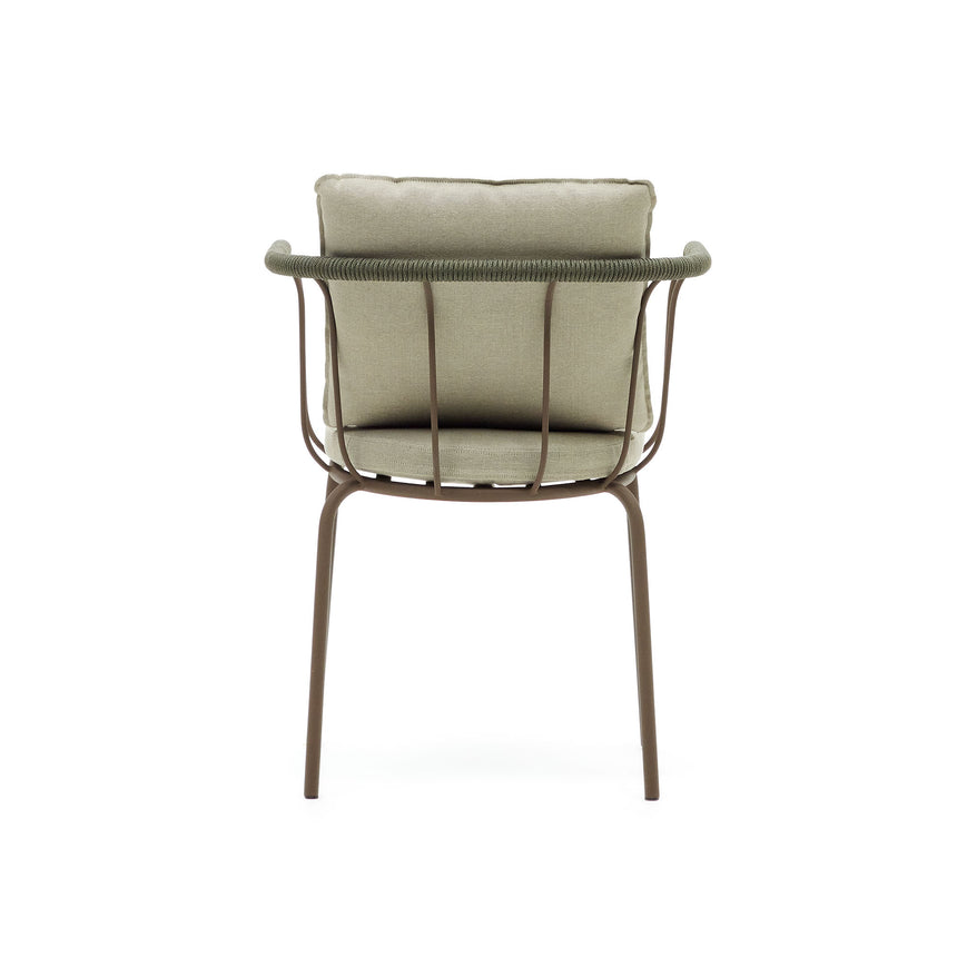 Salguer stapelbarer Stuhl aus Seil und Stahl mit Finish in Braun - ZEN ZONE Furniture