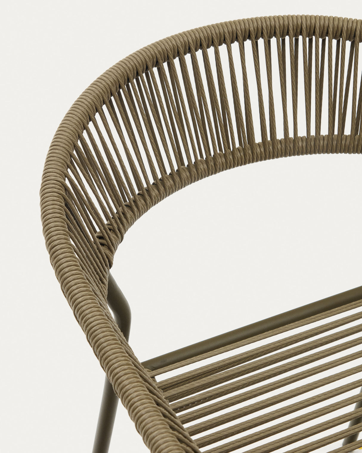 Futadera stapelbarer Gartenstuhl aus Kunststoffseil in Grün und Stahl mit grünem Finish - ZEN ZONE Furniture