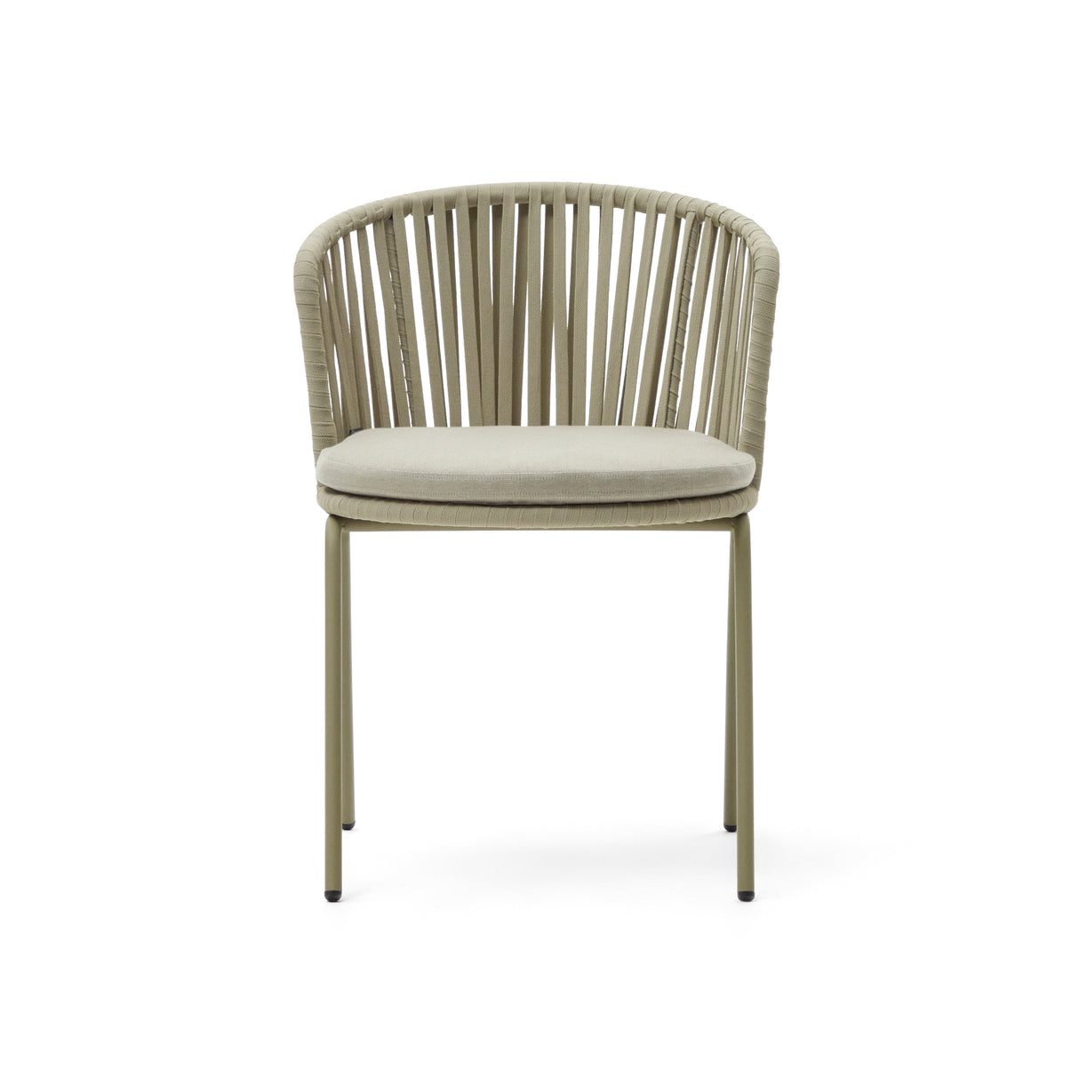 Saconca Outdoor Stuhl aus Seil und verzinktem Stahl in Grün - ZEN ZONE Furniture