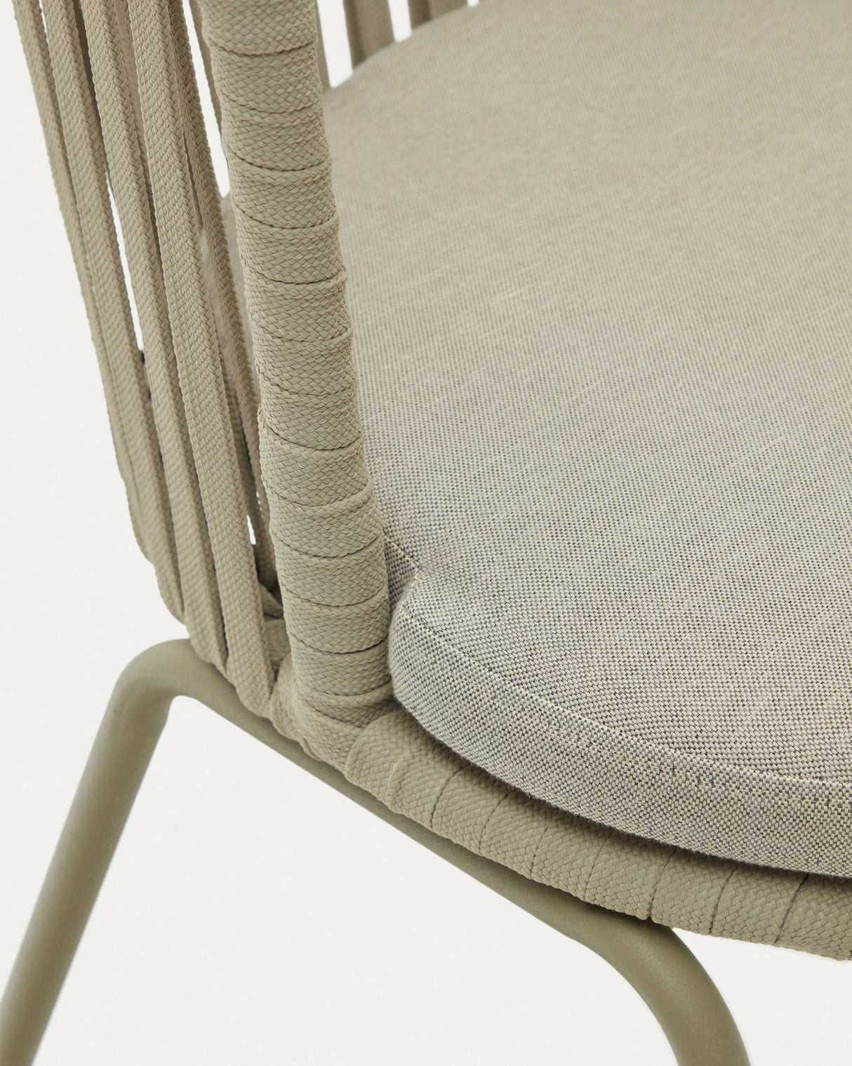 Saconca Outdoor Stuhl aus Seil und verzinktem Stahl in Grün - ZEN ZONE Furniture