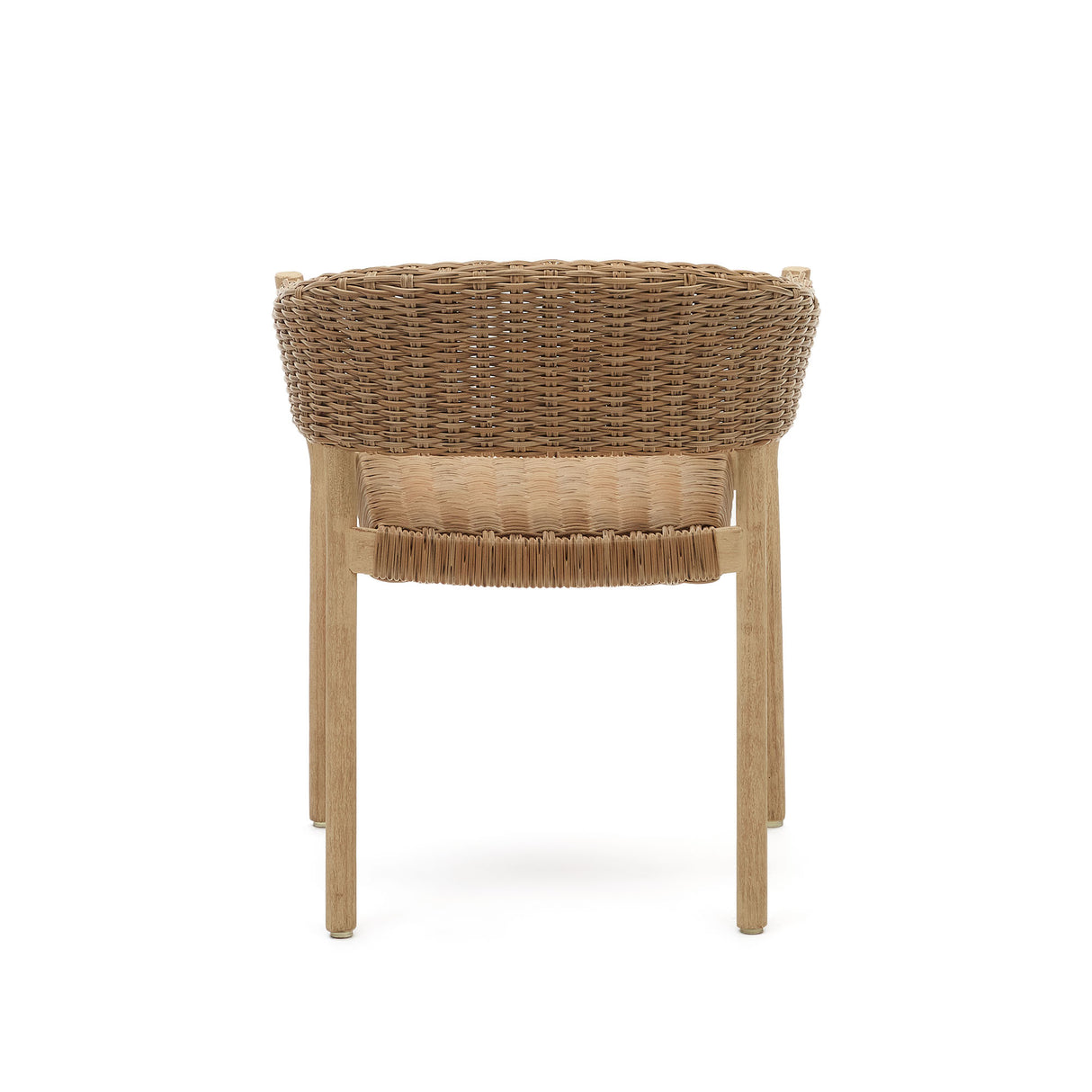 Pola stapelbarer Stuhl 100% Outdoor massiver Eukalyptus 100% FSC Kunstrattan natürliches F - ZEN ZONE Furniture