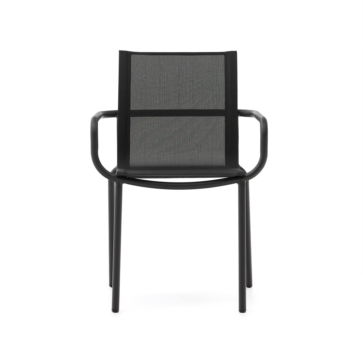 Galdana stapelbarer Gartenstuhl aus Aluminium mit dunkelgrauem Finish - ZEN ZONE Furniture